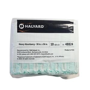 NEW Sealed Halyard Disposable Standard Underpads 30×36. 10pads.‎ Patients…